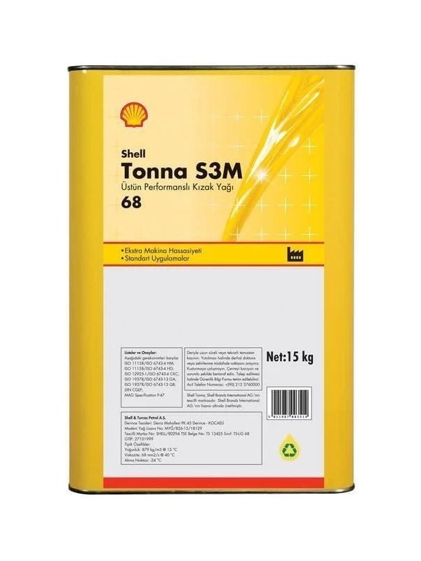 Shell Tonna S3 M 68 - 15 Litre Kızak Yağı