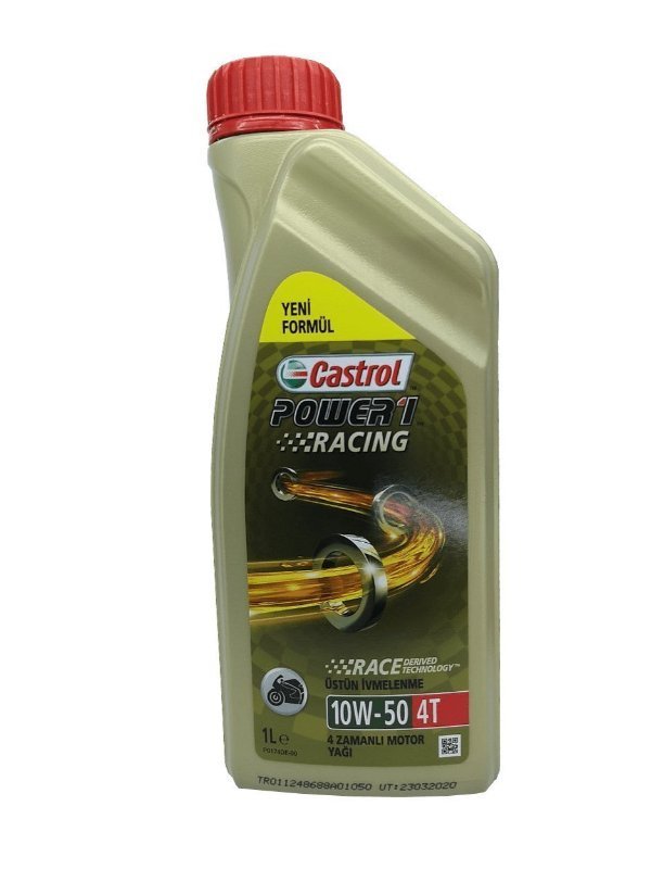 Castrol Power 1 Racing 4T 10W-50 1 Litre ( Üretim Tarihlidir ) Motosiklet Yağı
