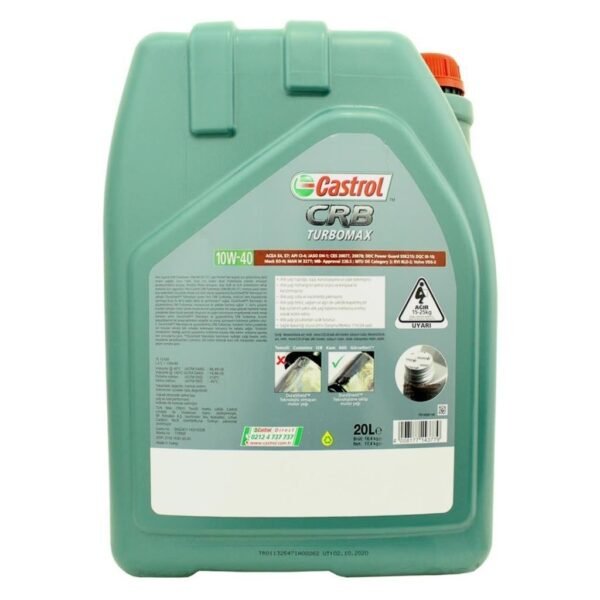 Castrol CRB Turbomax 10W40 20 Lt Sentetik Motor Yağı