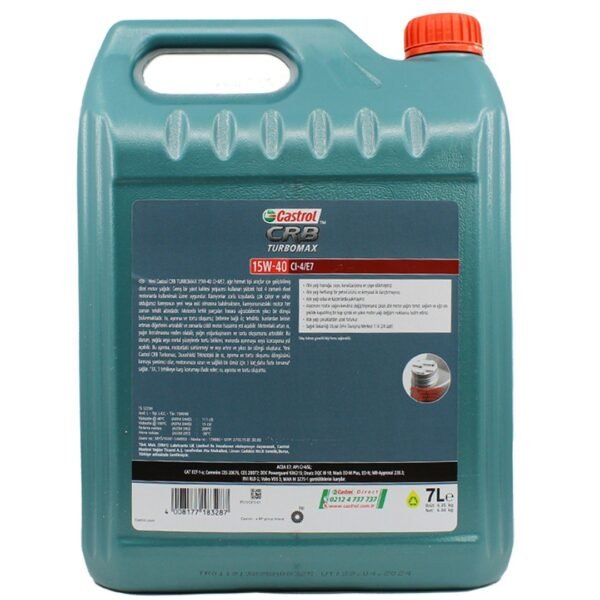 Castrol CRB Turbomax 15W40 7 Lt Mineral Motor Yağı