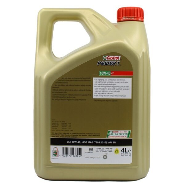 Castrol Power 1 4T 10W40 4 Lt Motosiklet Yağı