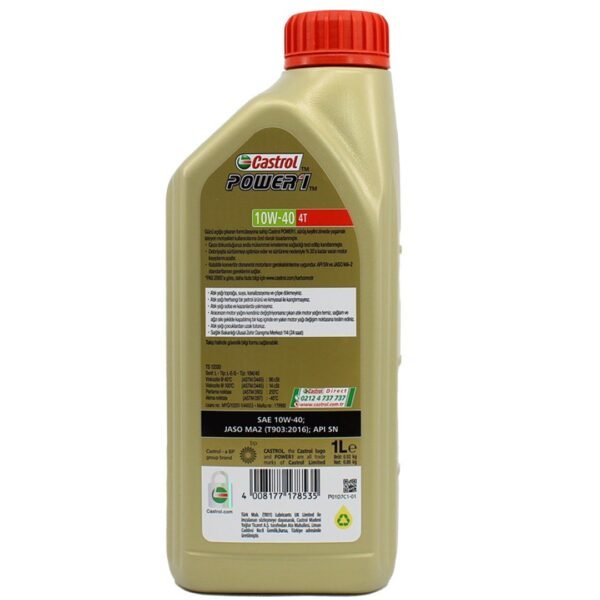 Castrol Power 1 4T 10W40 1 Lt Motosiklet Yağı