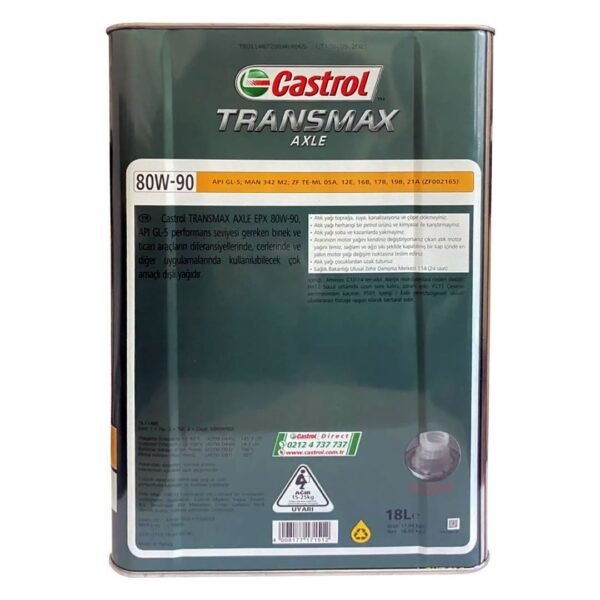 Castrol Transmax Axle EPX 80W90 16 Kg Şanzıman Yağı