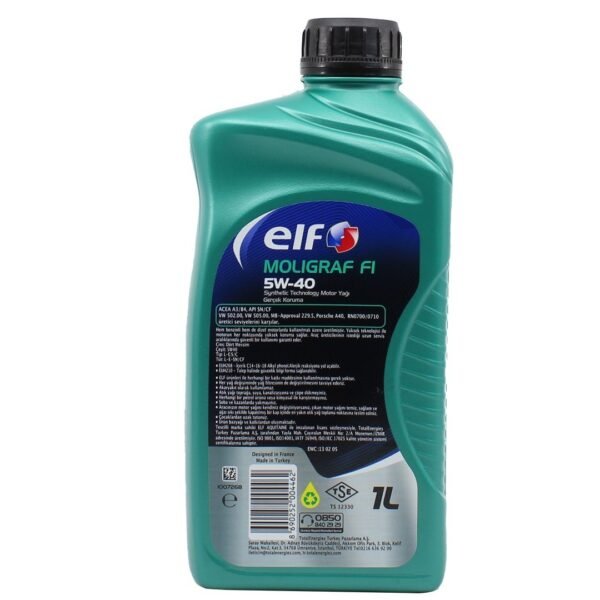 Elf Moligraf F1 5W-40 1 Lt Sentetik Motor Yağı