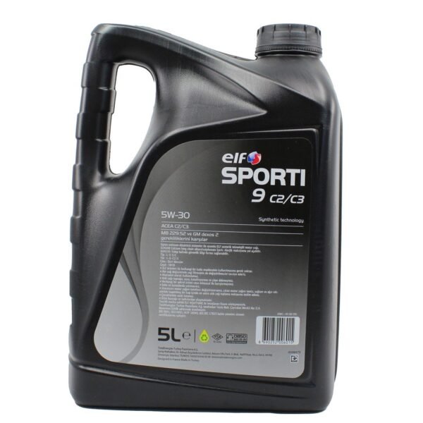 Elf Sporti 9 C2/C3 5W30 5 Lt Partiküllü Motor Yağı