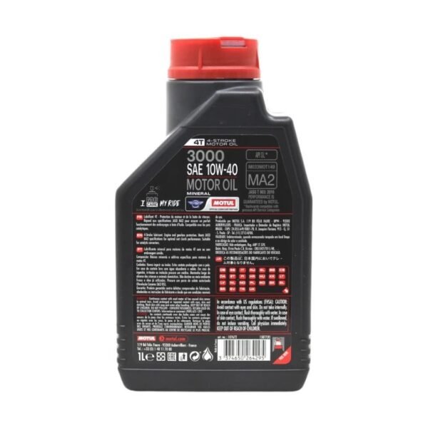 Motul 3000 10W40 4T 1 Lt 4 Zamanlı Motosiklet Yağı