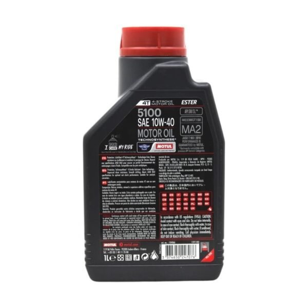 Motul 5100 10W40 4T 1 Lt Motosiklet Yağı