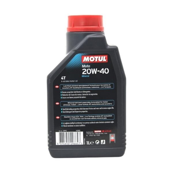Motul Moto 4T 20W40 1 Lt Mineral Motosiklet Yağı
