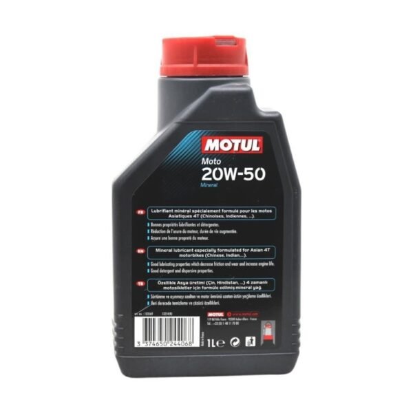 Motul Moto 4T 20W50 1 Lt Mineral Motosiklet Yağı
