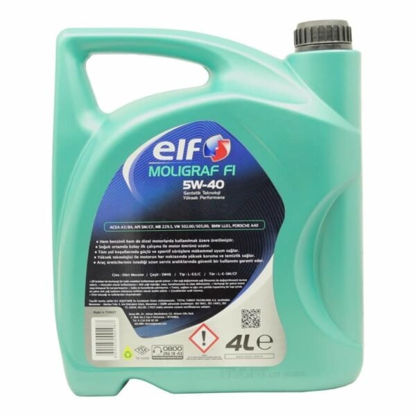 Elf Moligraf F1 5W-40 4 Lt Sentetik Motor Yağı