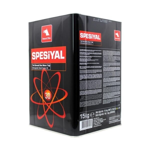 Petrol Ofisi Spesiyal 30 15 Kg Tek Dereceli Motor Yağı