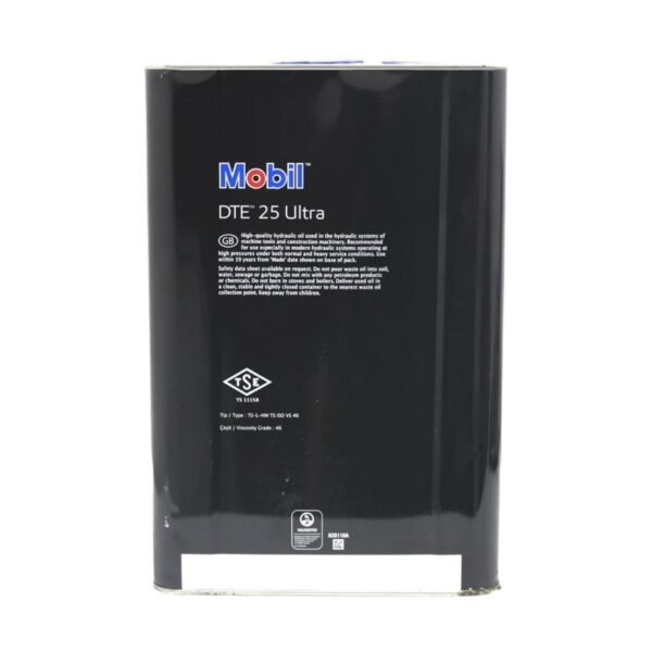 Mobil DTE 25 Ultra ISO VG 46 16 Lt Üstün Performanslı Hidrolik Yağ