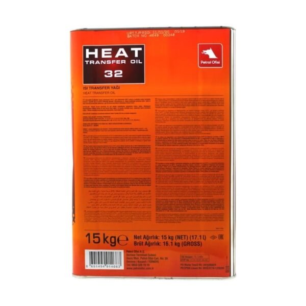 Petrol Ofisi Heat Transfer Oil 32 15 Kg Isı Transfer Yağı
