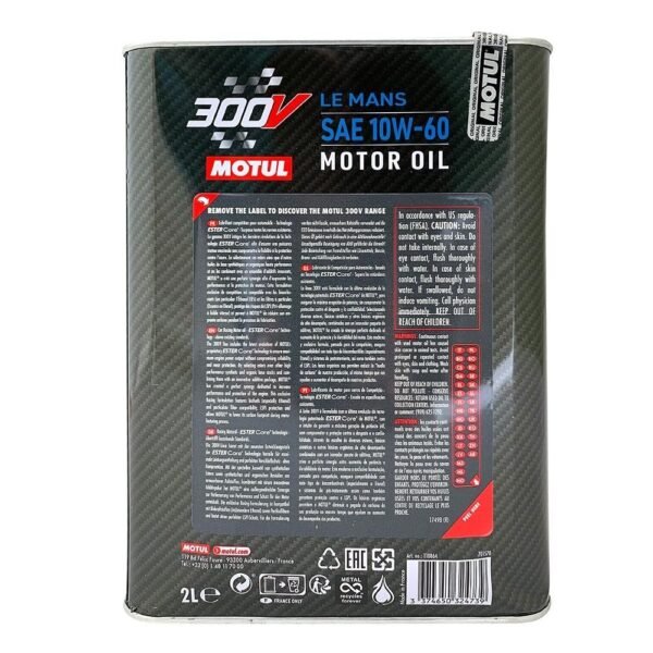 Motul 300V LE MANS 10W60 2 Lt Tam Sentetik Motor Yağı