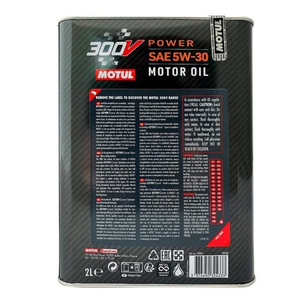 Motul 300V Power 5W30 2 Lt Tam Sentetik Motor Yağı
