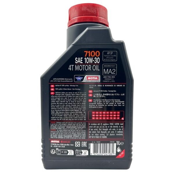 Motul 7100 4T 10W30 1 Lt Motosiklet Yağı