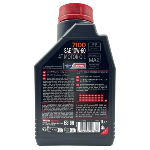 Motul 7100 4T 10W60 1 Lt Motosiklet Yağı