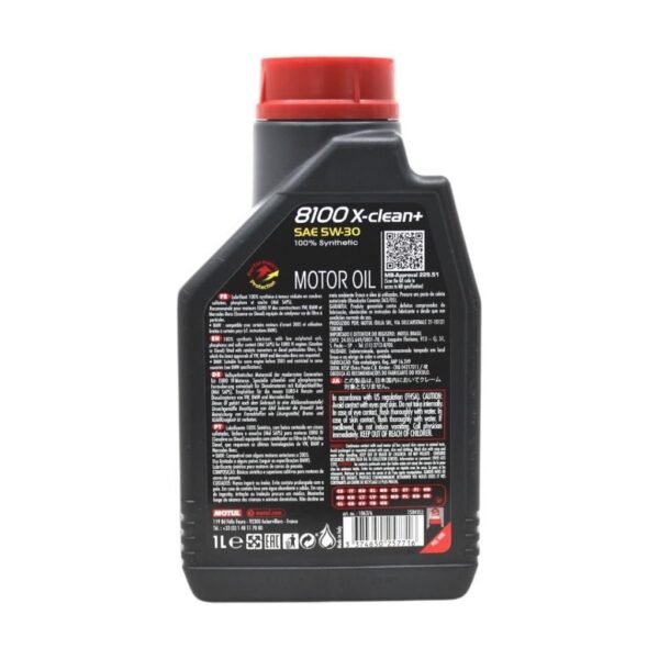 Motul 8100 X-Clean+ 5W30 1 Lt Tam Sentetik Motor Yağı