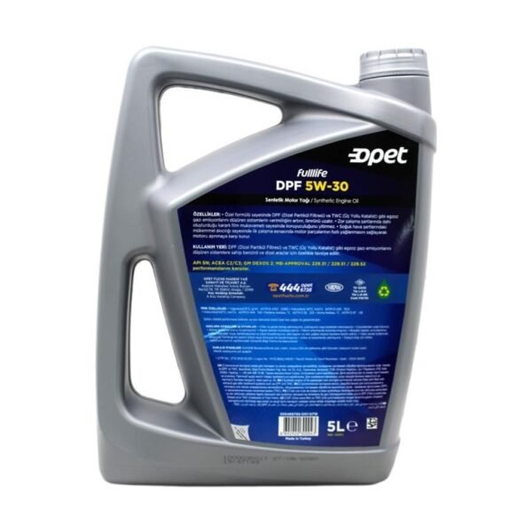 Opet Fulllife DPF 5W30 5 Lt Tam Sentetik Motor Yağı