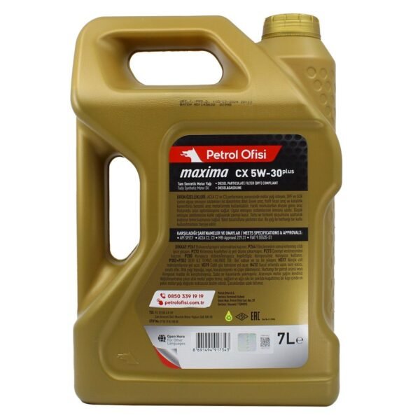 Petrol Ofisi Maxima CX 5W30 7 Lt Tam Sentetik Partiküllü Motor Yağı