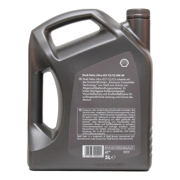 Shell Helix Ultra ECT C2/C3 0W-30 5 Lt Motor Yağı