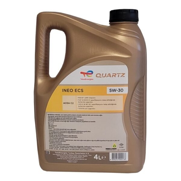 Total Quartz Ineo Ecs 5W30 Motor Yağı 4 Lt Partiküllü