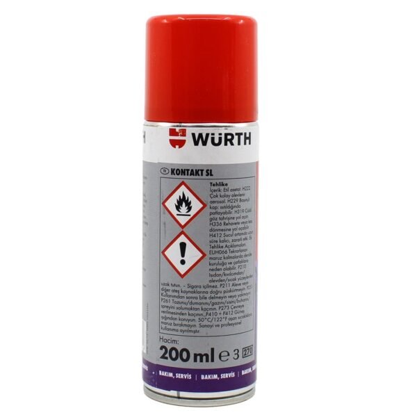 Würth Kontakt SL Şeffaf Koruyucu Vernik Sprey 200 ML